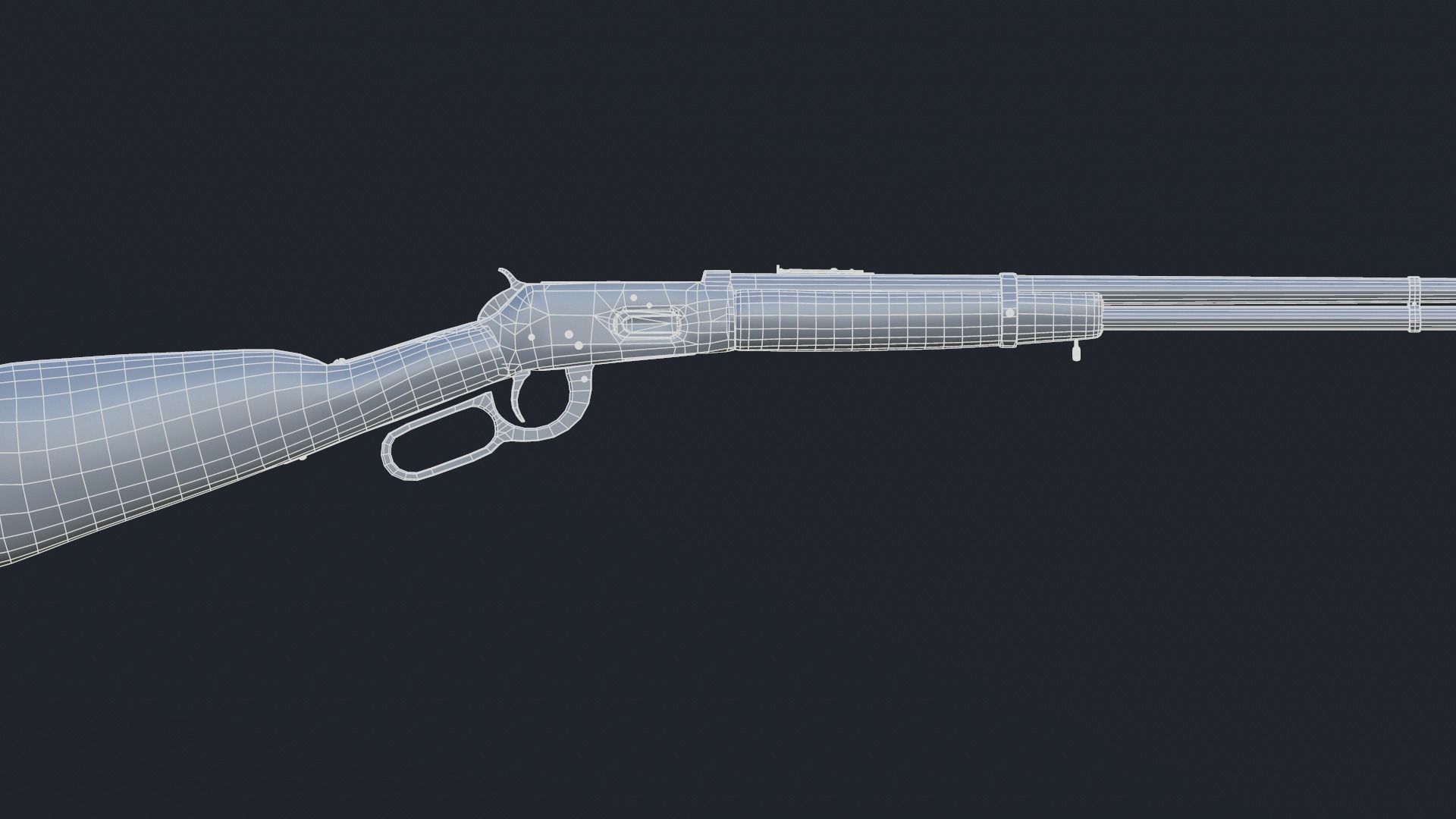 Winchester Model 1894 Low-poly 3D model_10
