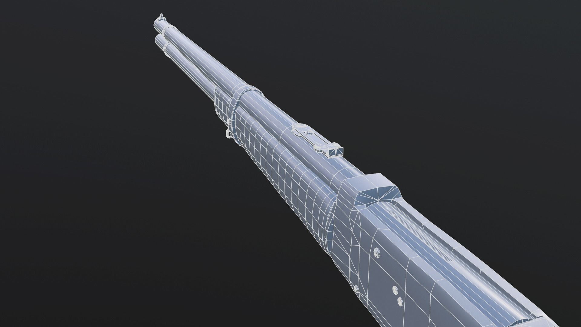 Winchester Model 1894 Low-poly 3D model_9