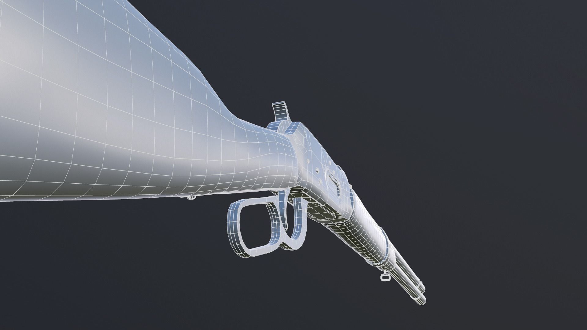 Winchester Model 1894 Low-poly 3D model_11