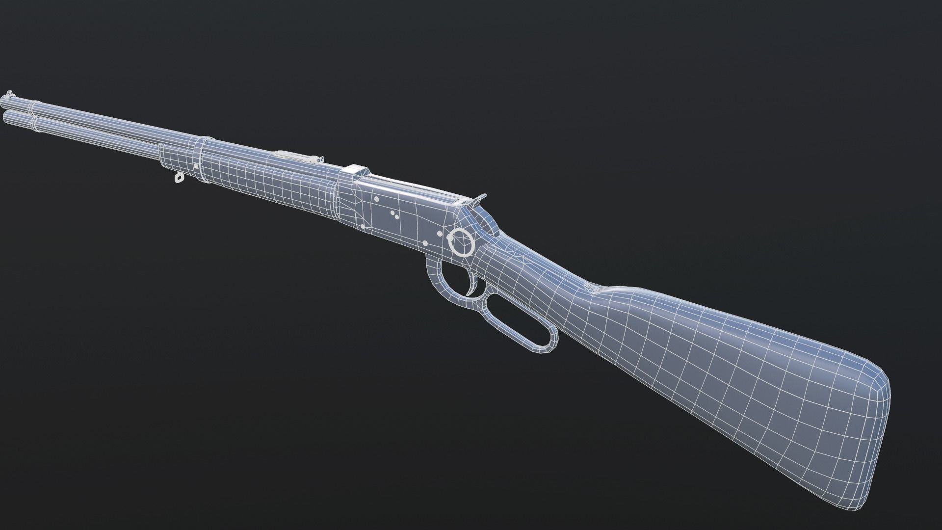 Winchester Model 1894 Low-poly 3D model_13