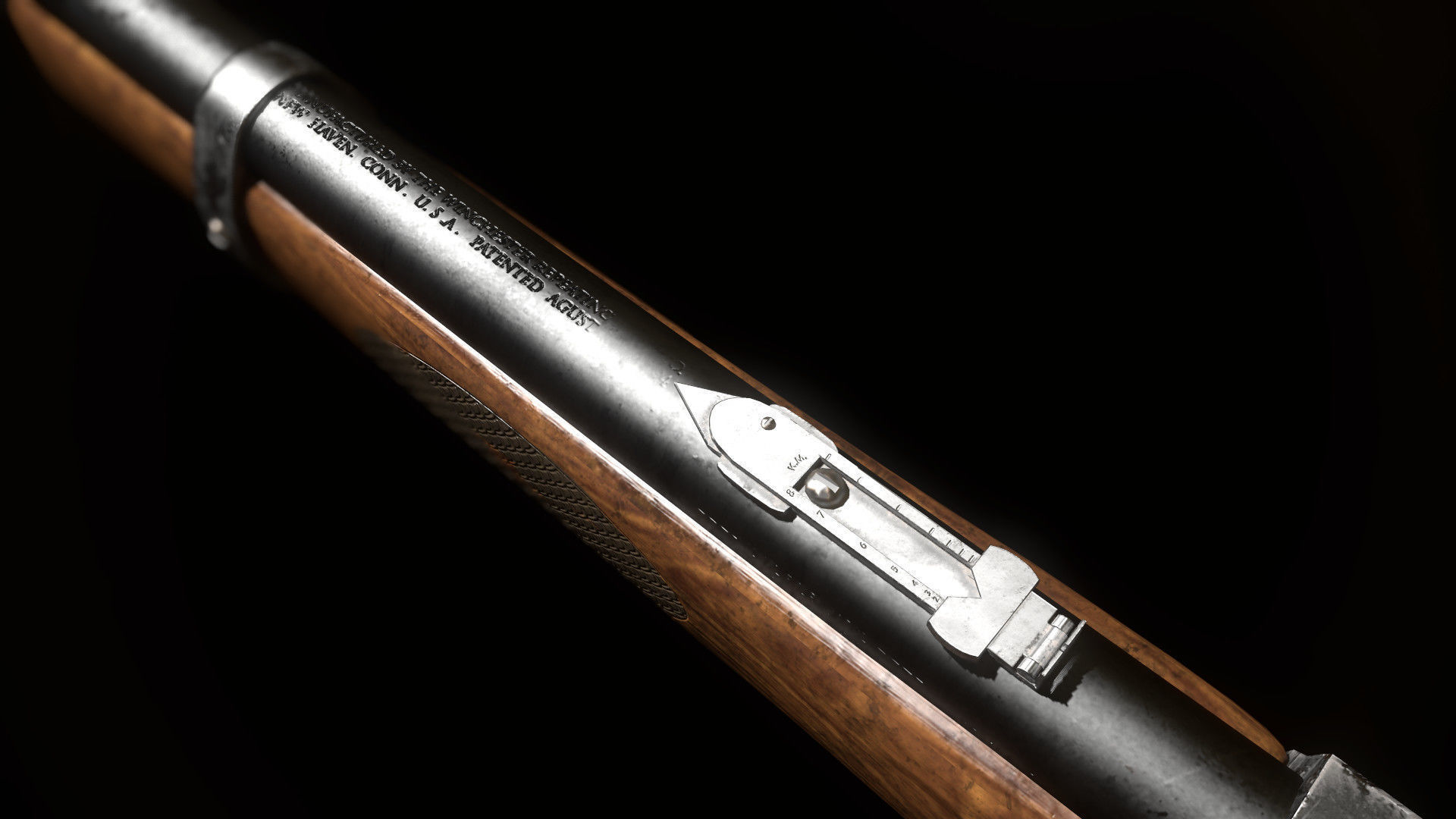 Winchester Model 1894 Low-poly 3D model_5
