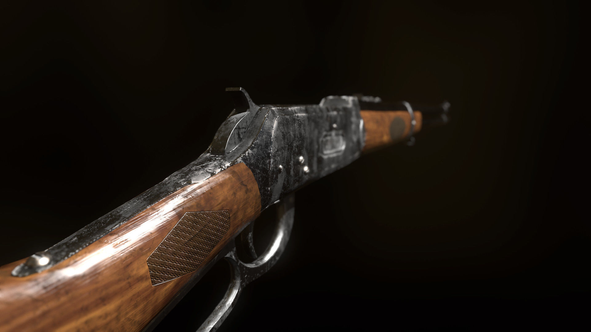 Winchester Model 1894 Low-poly 3D model_3