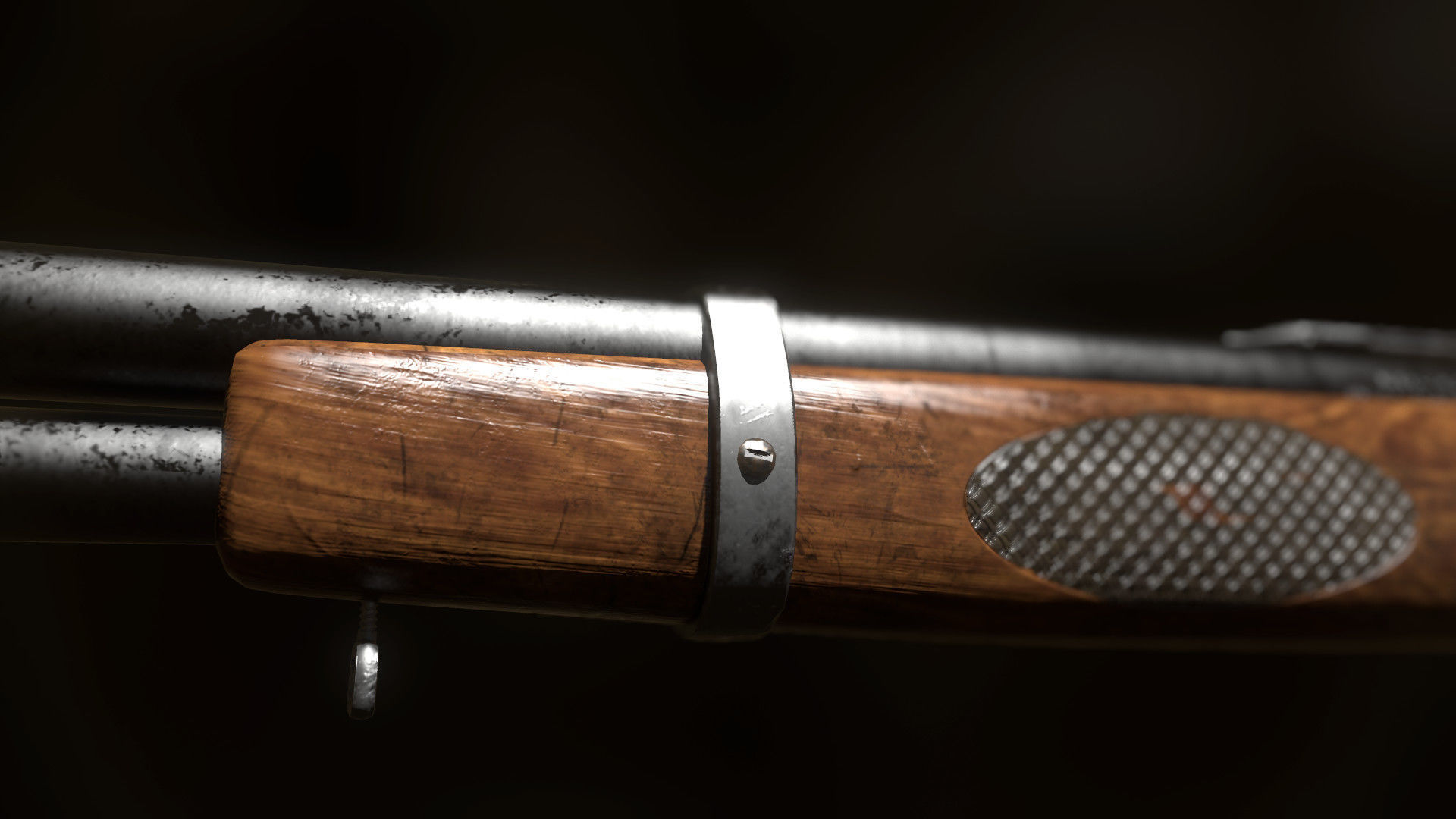 Winchester Model 1894 Low-poly 3D model_7