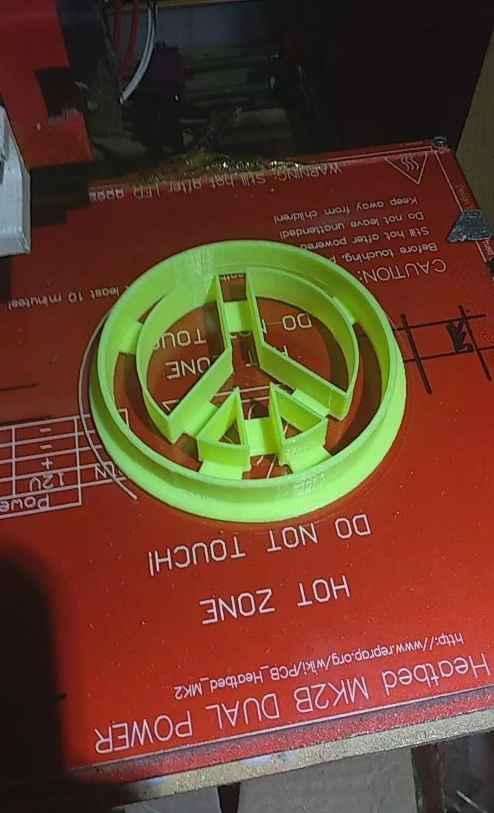 peace symbol cookie cutter 3D print model