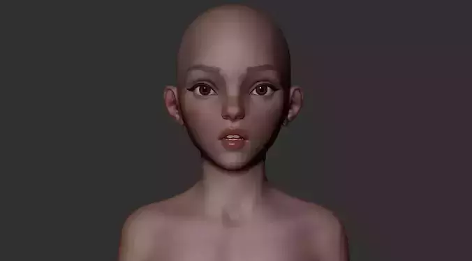 Petite Female base Mesh and High poly sculpt