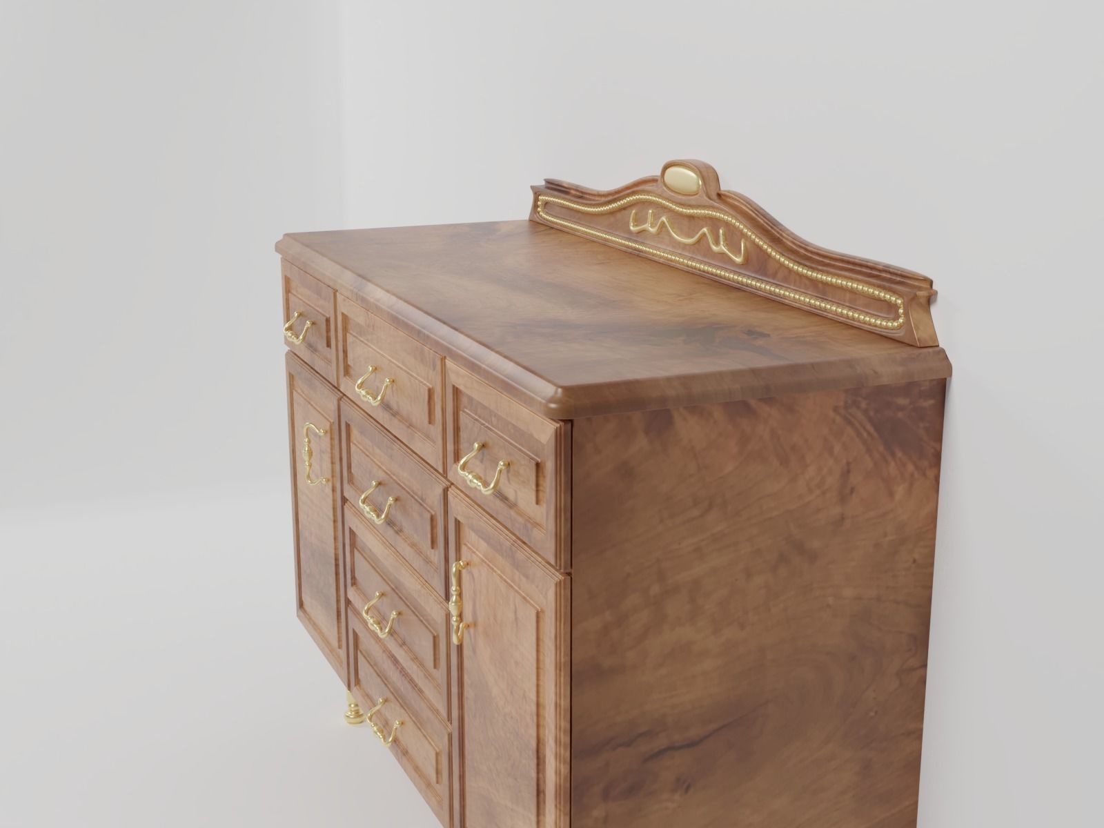 Ornate Cabinet 3D model_2