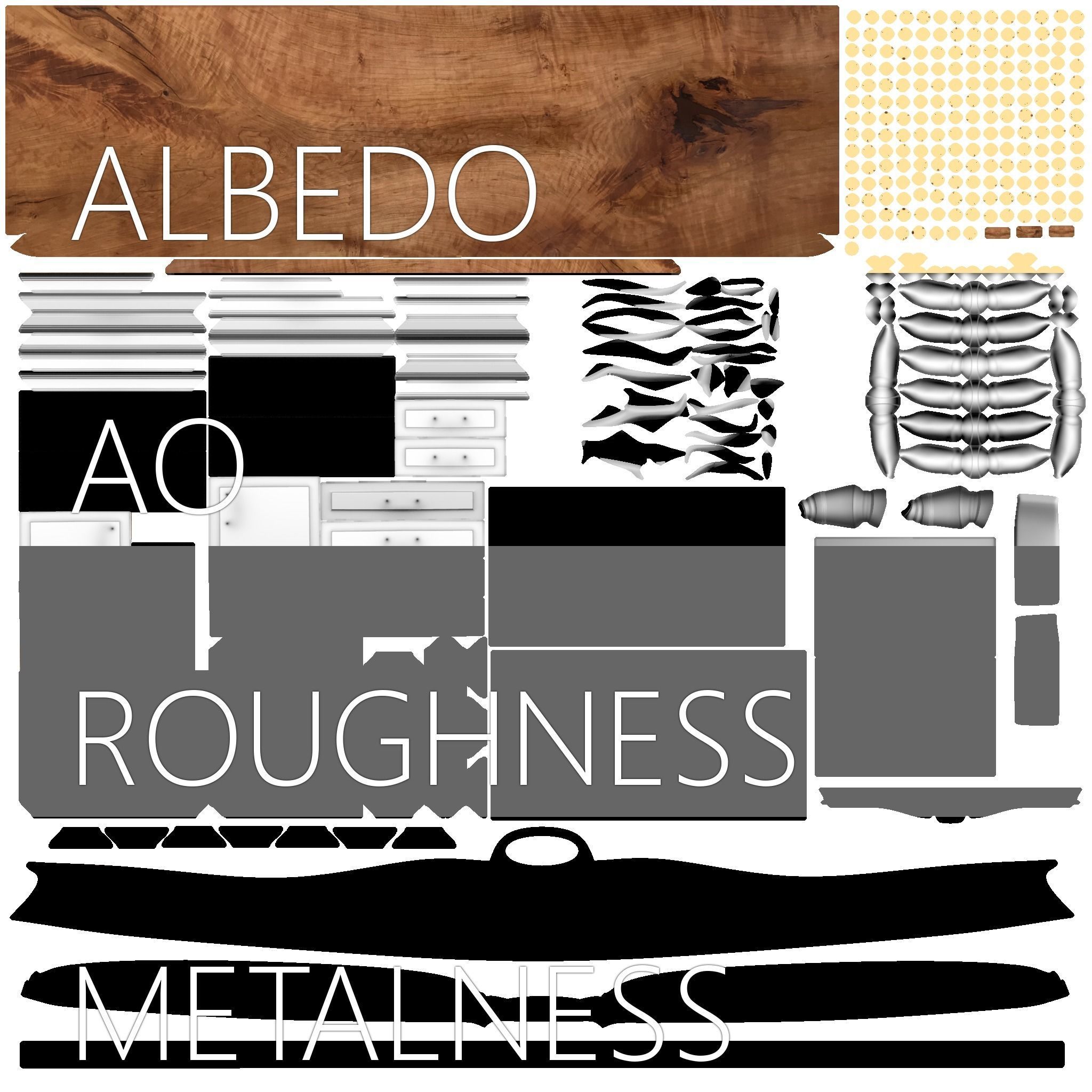 Ornate Cabinet 3D model_6