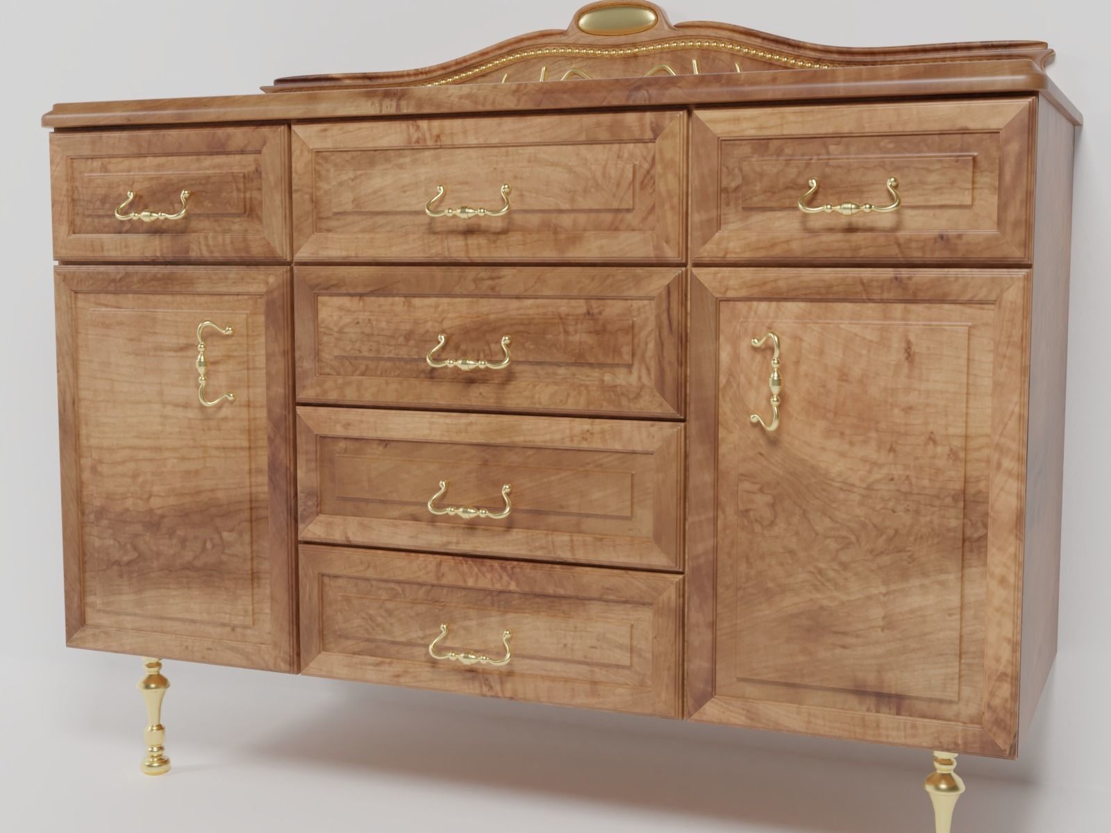 Ornate Cabinet 3D model_3