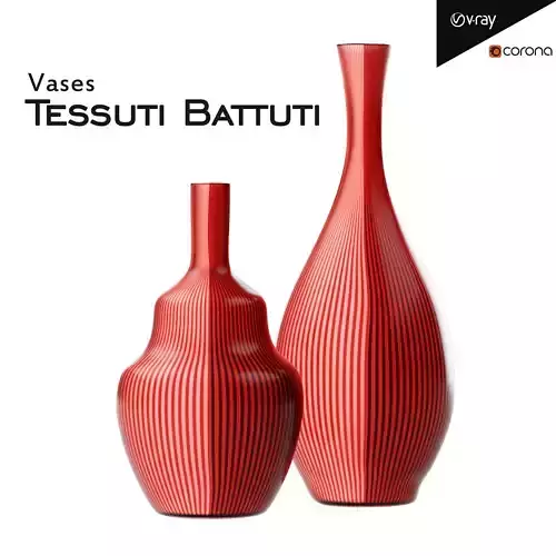 Tessuti Battuti vases Low-poly 3D model
