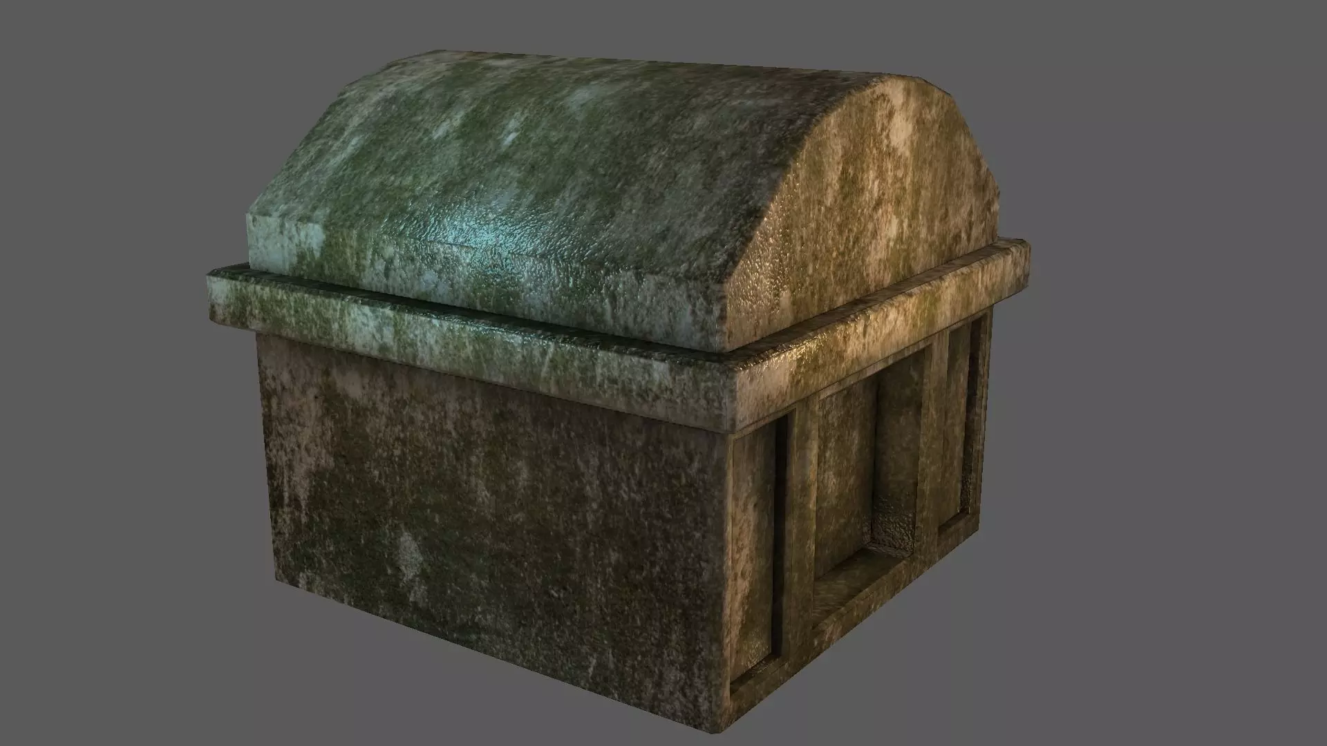 Tomb Rounded Top Low-poly Game-ready Free low-poly 3D model