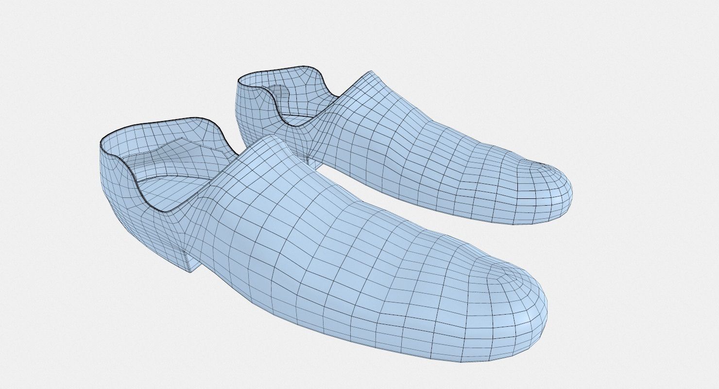 Shoes Old Dirty Low-poly 3D model_9