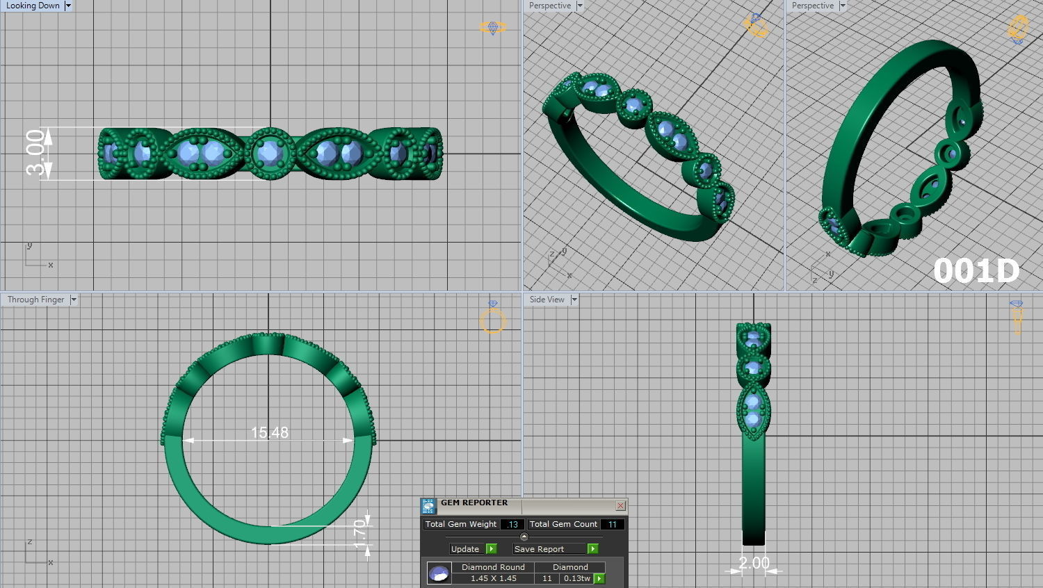 Vintage Milgrain Band ring Two size N001D 3d print model 3D print model_13