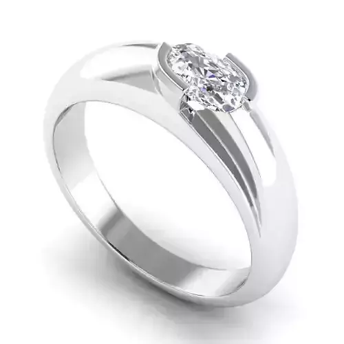 Engagement Ring With Oval Shaped Diamonds