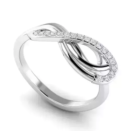 Spiral Shaped Engagement Ring With Diamonds 4