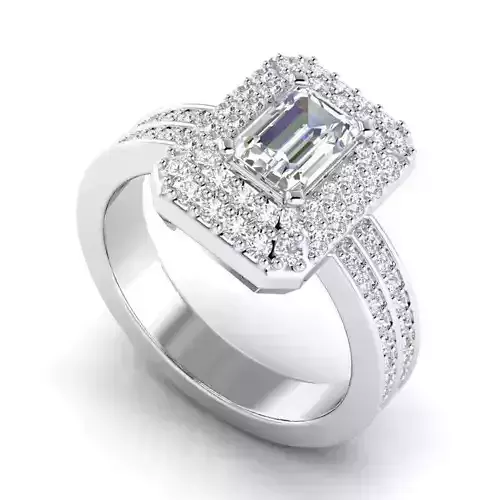 Rectangular Shaped Engagement Ring