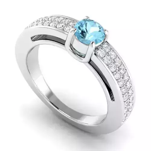 Engagement Ring With Blue Diamond