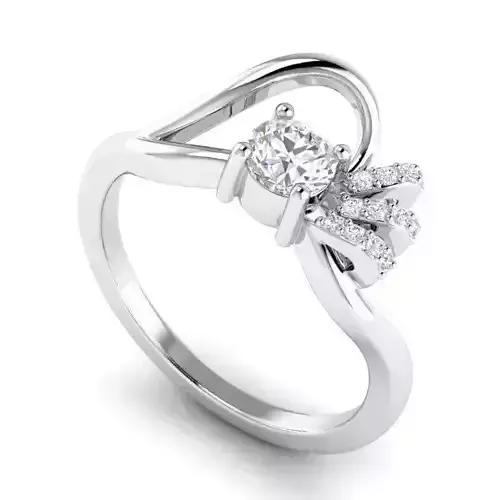Heart Shaped Engagement Ring With Diamonds
