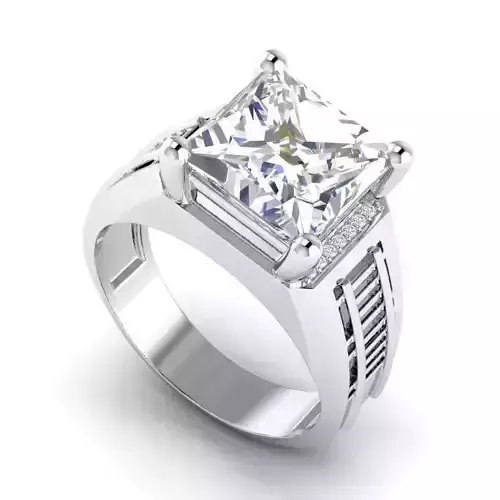 Engagement Ring With Big Diamond Centerpiece 1