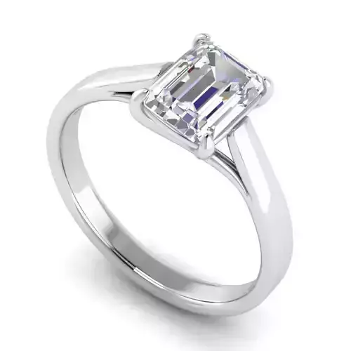 Engagement Ring With Rectangle Diamond