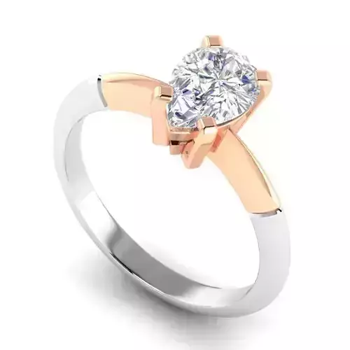 Engagement Ring With Eye Shaped Diamond