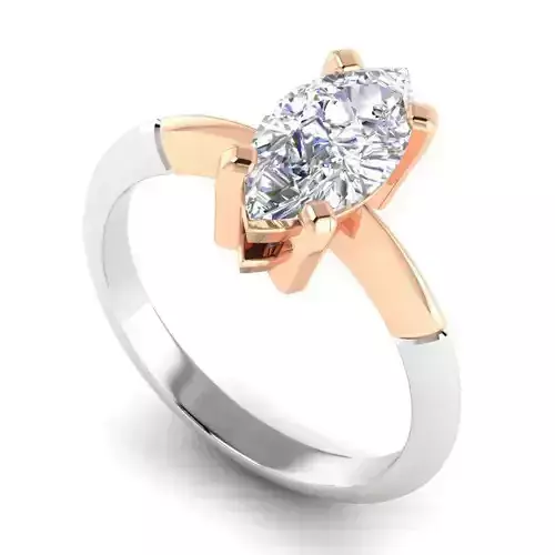Engagement Ring With Eye Shaped Diamond 1