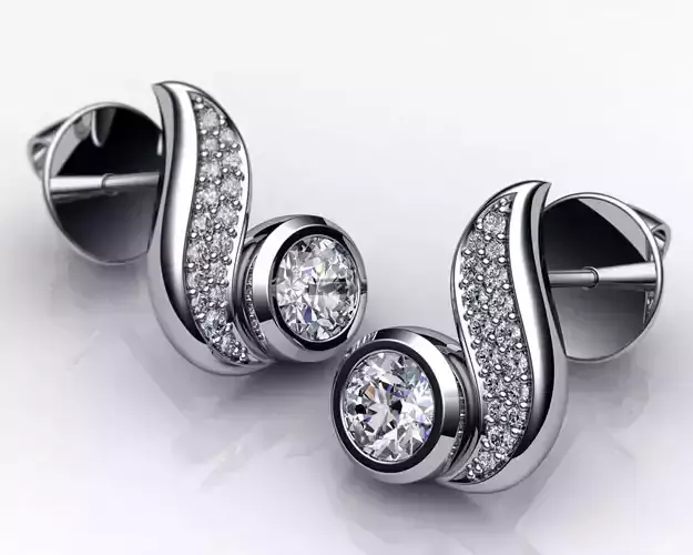 Eartops With Diamonds