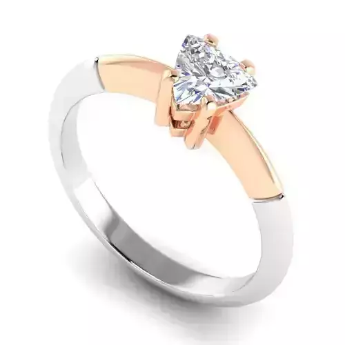 Engagement Ring With Triangle shaped Diamond