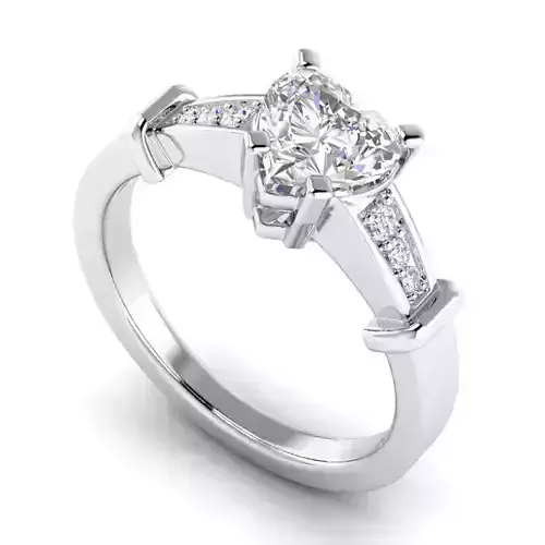 Engagement Ring With Heart Shaped Diamond