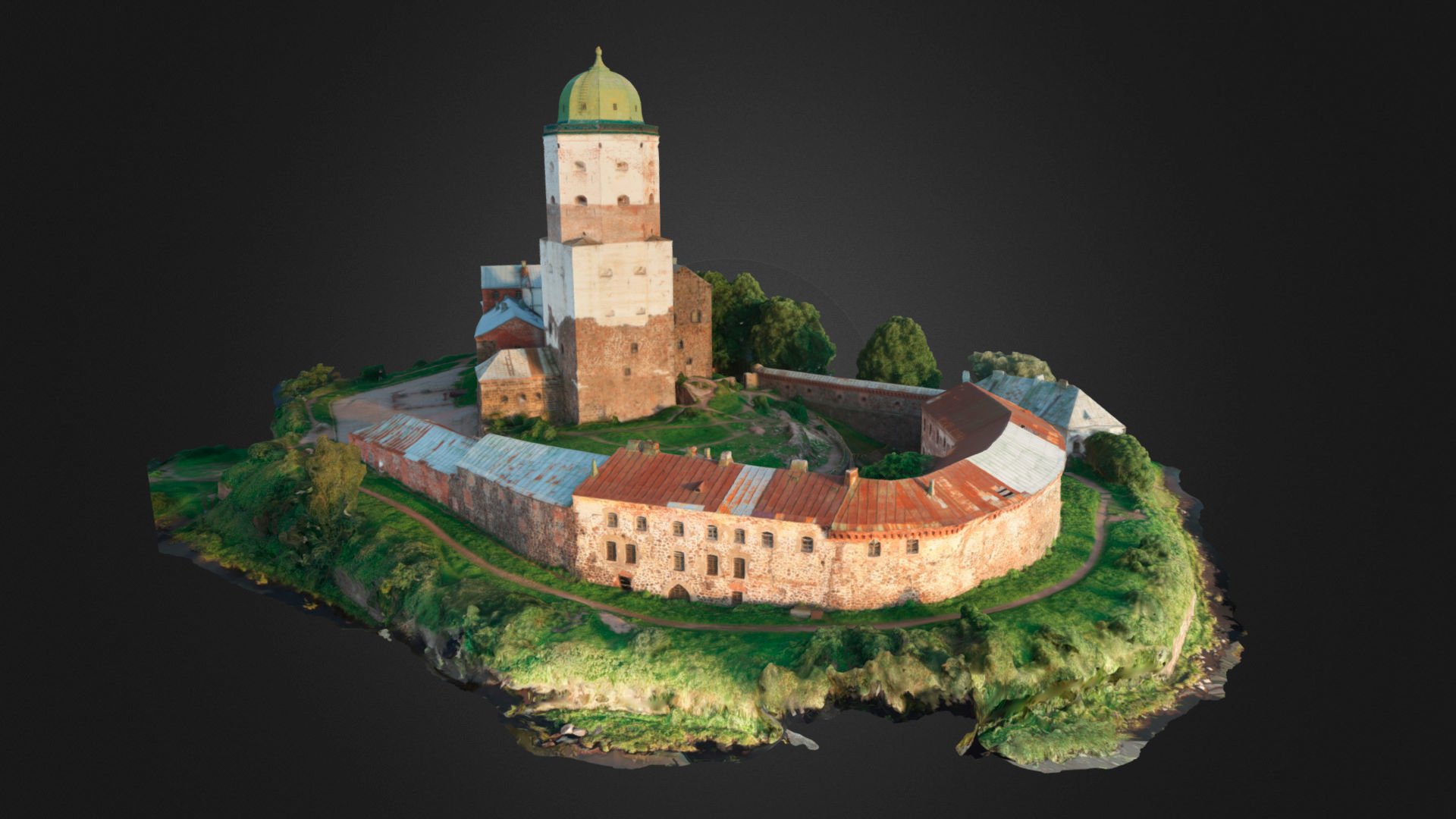 Vyborg Castle 3D model_2