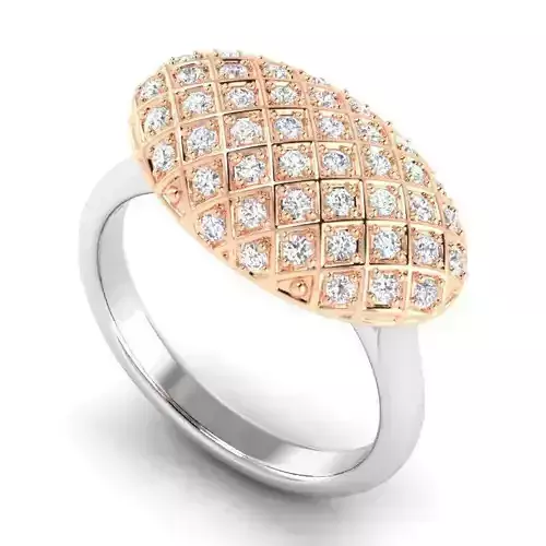 Oval Shaped Crisscross Engagement Ring With Diamonds