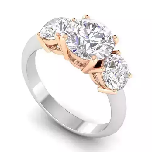 Engagement Ring With Three Big Diamonds