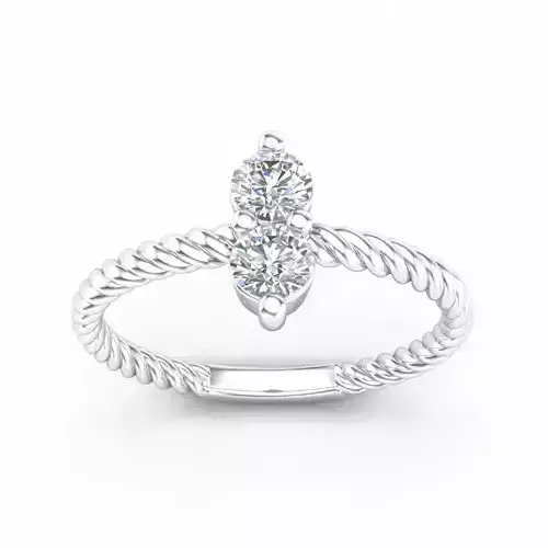 Spiral Engagement Ring With Diamonds