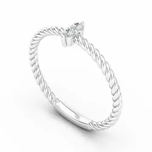 Spiral Engagement Ring With Diamonds 1