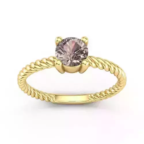 Spiral Engagement Ring With Diamond