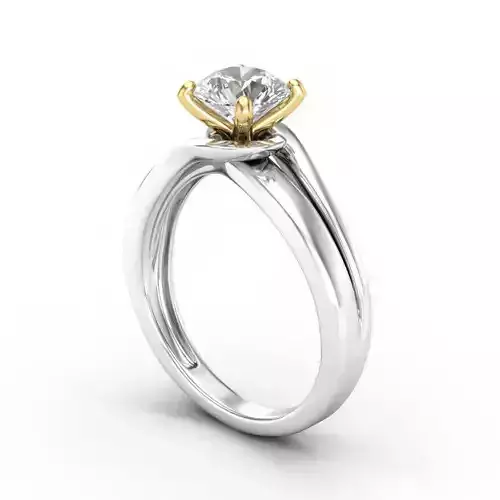Spiral Engagement Ring With Diamond 1