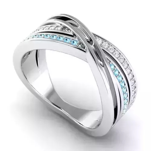 Spiral Shaped Engagement Ring With Diamonds 10
