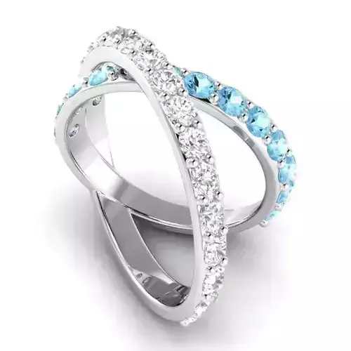 Spiral Shaped Engagement Ring With Diamonds 12