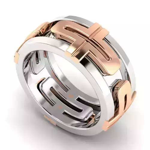 Simple Multicolor Engagement Ring