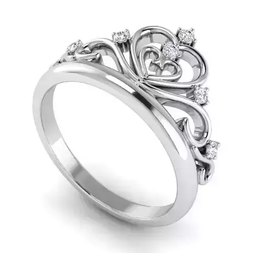 Heart Shaped Engagement Ring With Diamonds 4