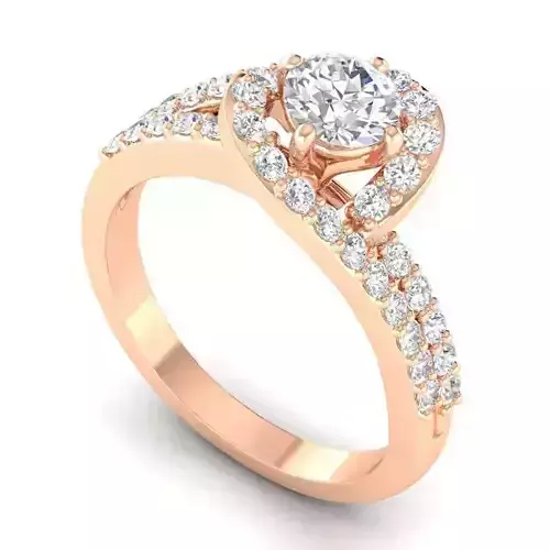 Spiral Engagement Ring With Diamonds 3