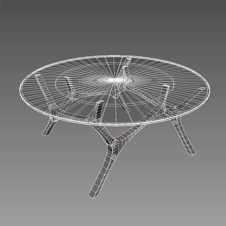 Moose Table Low-poly 3D model_4