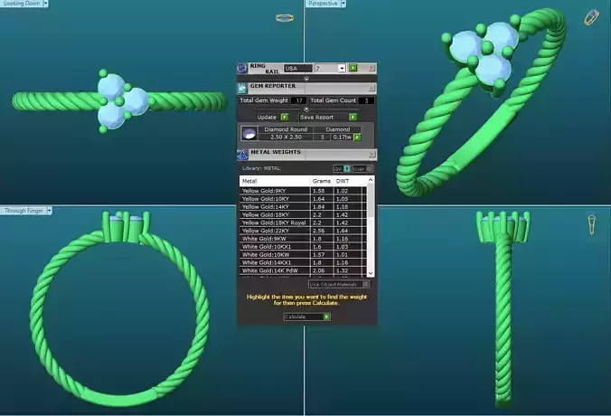 Spiral Engagement Ring With Diamonds 9