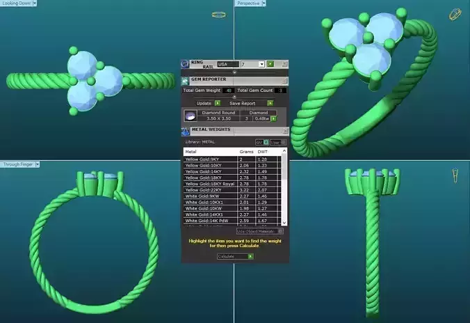 Spiral Engagement Ring With Diamonds 11