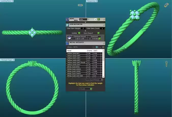 Spiral Engagement Ring With Diamonds 12