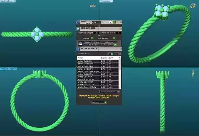 Spiral Engagement Ring With Diamonds 13