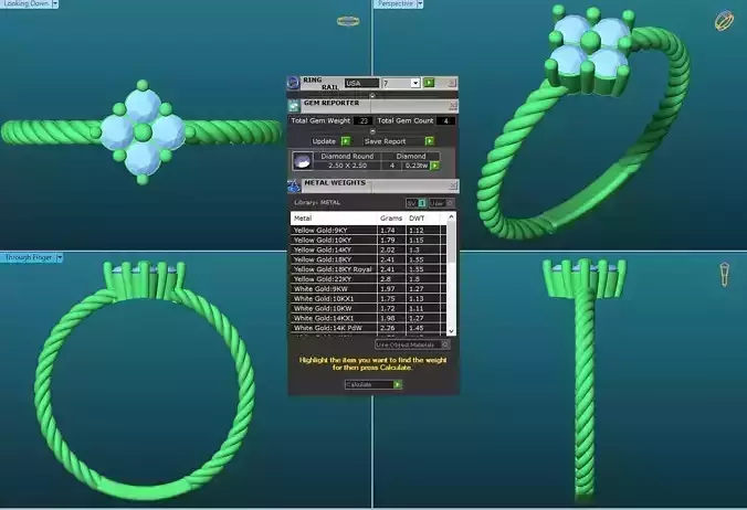 Spiral Engagement Ring With Diamonds 15