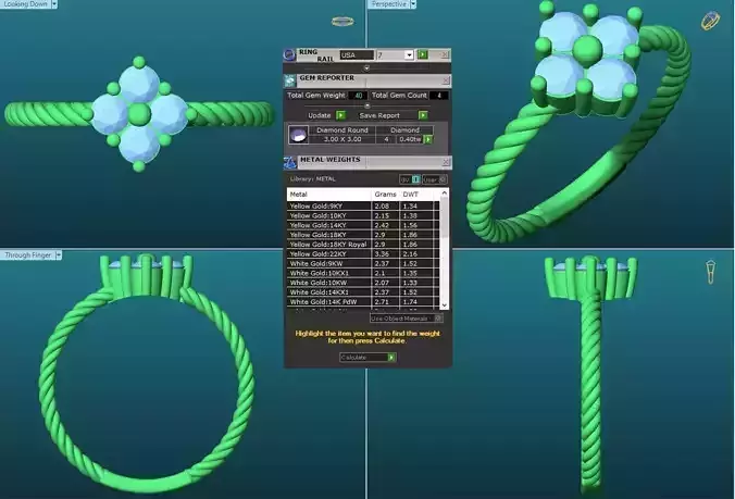 Spiral Engagement Ring With Diamonds 16