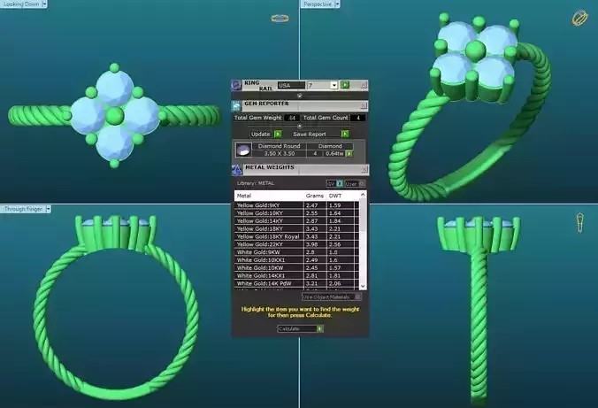 Spiral Engagement Ring With Diamonds 17