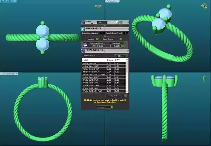 Spiral Engagement Ring With Diamonds 18