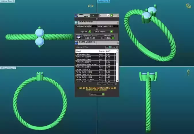 Spiral Engagement Ring With Diamonds 20